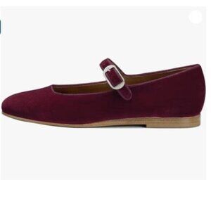 Pazzion Women's Cute Closed Round Toe Mary Janes Buckled Ballet Flats Red